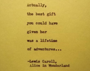 ... Typewriter Quote Made with Vintage Typewriter Lewis Carroll Quote