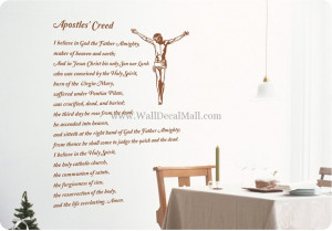 Apostles Creed Quotes Wall Decals