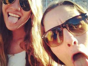 girls, tongue, silly, be yourself, goofing off, millennials, Gen Y