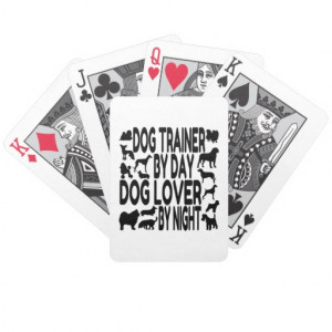 Dog Lover Dog Trainer Bicycle Playing Cards