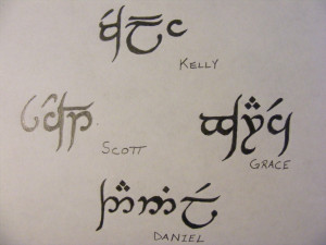 Elvish Lettering Art