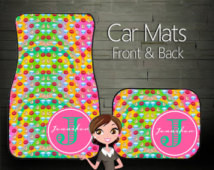 Custom Personalized & Monogrammed Car Mats, Emoji design, Emoticons