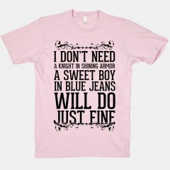 ... Armor A Sweet Boy In Blue Jeans Will Do Just Fine Tee / T-Shirt Unisex