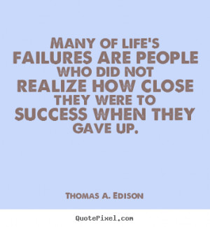 Thomas A. Edison Success Quote Canvas Art