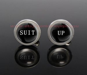 Barney Stinson Suit Up quote jewelry Mens Cufflinksgift by peegu, $12 ...