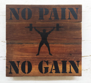 ... Pain No Gain crossfit gym decor motivational exercise weight lifting