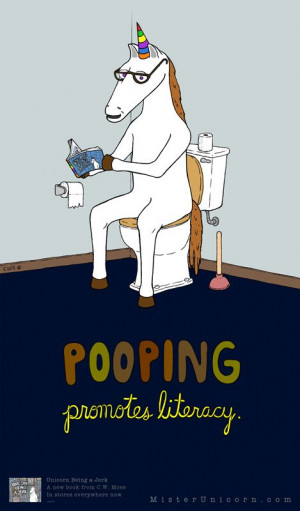 Pooping promotes literacy
