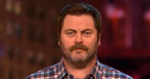nick offerman best known as parks and recreation s ron swanson was on ...