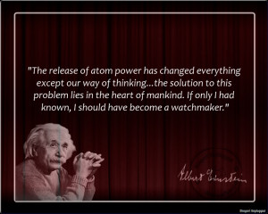 The release of atom power has changed everything except our way of ...