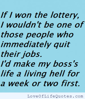 If I won the lottery