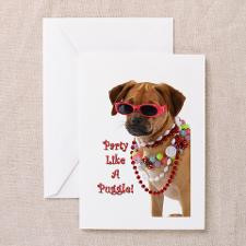 Cute Puggle Greeting Card