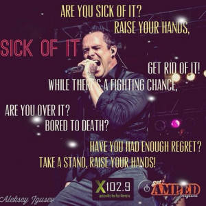 Skillet #SickOfIt #Rise #Quotes #WeAsHuman @johnlcooper @jenledger @ ...