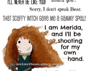 Merida Brave original art Digital D ownload 8x10 quotes quotations ...