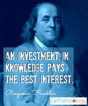 Financial interest quote ben franklin