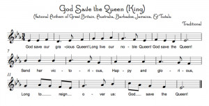 ... Britain (Barbados, Jamaica & Tuvalu) – God Save the Queen (King