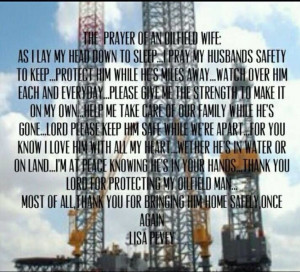 Prayer of an oilfield wife.