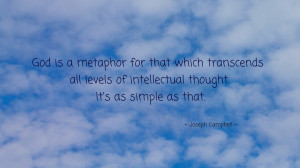 God is a metaphor for ... quote wallpaper