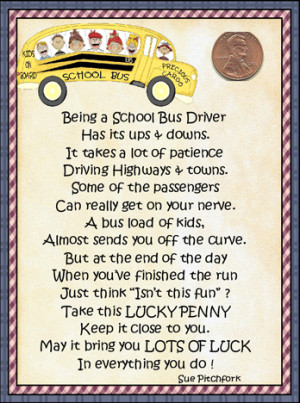 Bus Driver appreciation note and gift.
