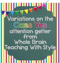 Attention Getters Whole Brain Teaching With Style: Book Club - Chapter ...