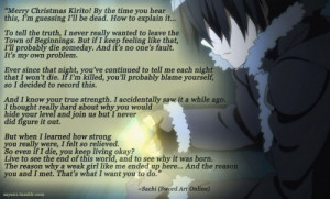 Sword Art Online~“Merry Christmas Kirito! By the time you hear this ...