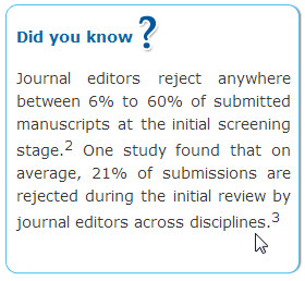 Peer review process and editorial decision making at journals