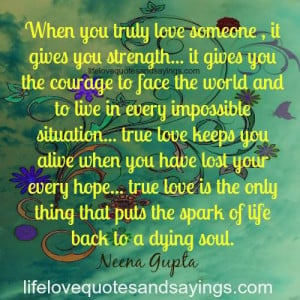 When You Truly Love Someone..