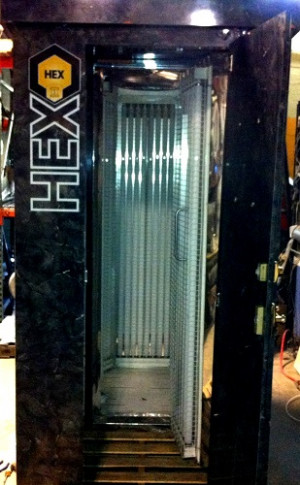 Details about Used HEX Stand Up Tanning Booth