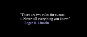 Rules of success: