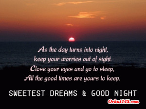 Sweet dreams and good night