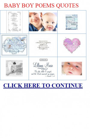 Love You Baby Boy Poems Quotes