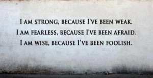 Facebook timeline cover on being strong: Quote on Being Strong