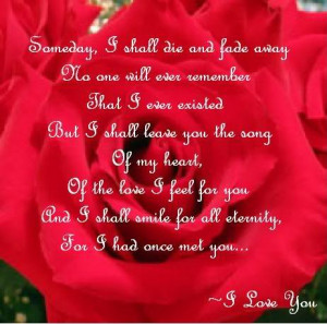 Romantic Quote: I Had Once Meet You…