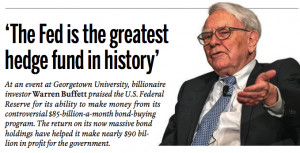 Warren Buffett: U.S. Federal Reserve is the ‘biggest hedge fund in ...