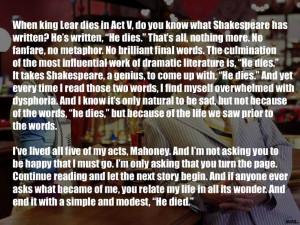 One of the best quotes from Mr. Magorium's Wonder Emporium.