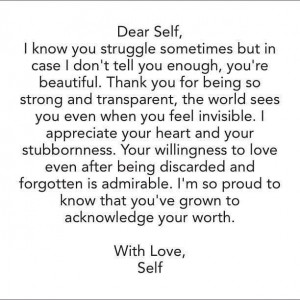 Letter to self