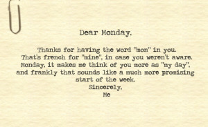 monday good morning message dear monday thanks for having the word mon ...
