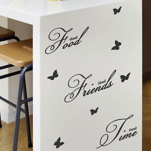 Good-Food-Good-Friends-Ktichen-Art-Wall-Quote-Stickers-Wall-Decal ...