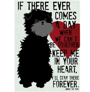 Affenpinscher Dog Art Print Winnie the Pooh Quote 5 x 7 Poster Matted ...