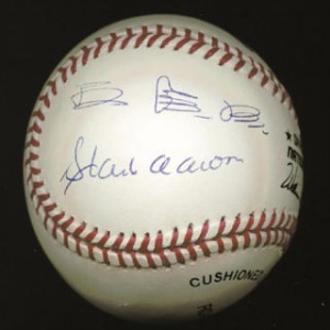 SADAHARU OH - BASEBALL SIGNED CO-SIGNED BY: HANK AARON - DOCUMENT