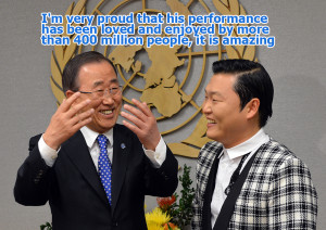 Psy and Ban Ki-moon, a mutual admiration told in photos