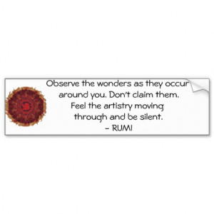 Rumi Quotes Bumper Sticker