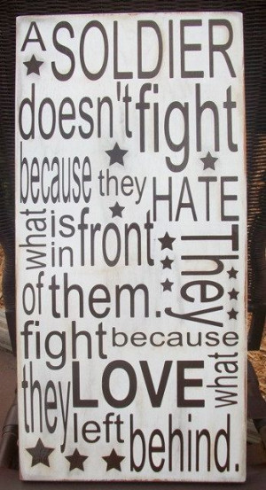 Soldiers Quote Wood Board by craftigirlcreations on Etsy, $30.00