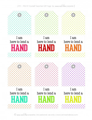 Teacher Appreciation Day Free Printable Gift Tags Available Blue