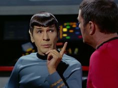 Spock says that for Scotty to 