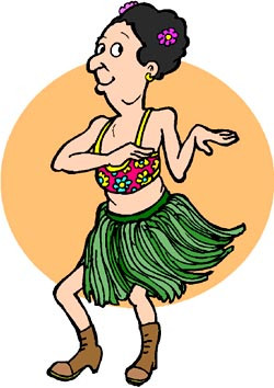 Slogans for Hawaii: funny drawing og female tourist doing a hawaii ...