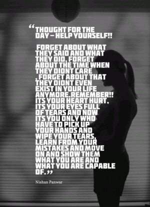 ... up your hands and wipe your tears, Learn from your mistakes and Move