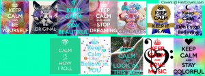 Keep calm quotes cover
