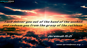 Jeremiah 15:21 BIBLE QUOTES HD-WALLPAPERS