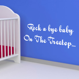 Spin Collective UK | Custom Rock a Bye Baby Wall Quote
