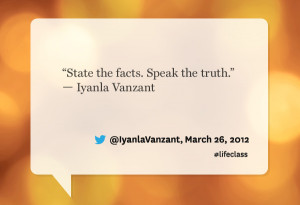 Iyanla Vanzant quote from Oprah's Lifeclass: the Tour
